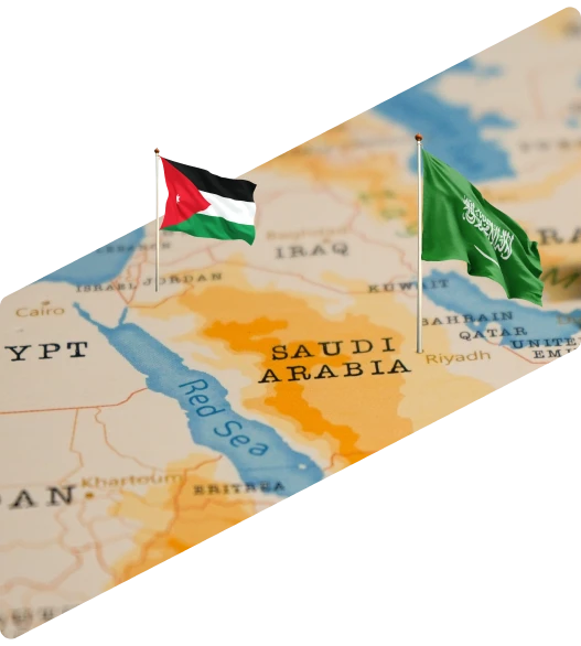 Jordan and Saudi Arabia